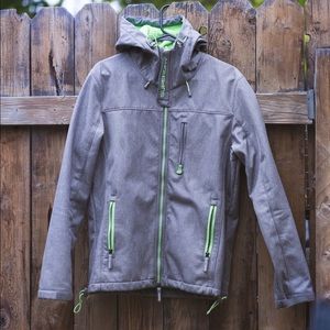 Superdry mens grey and green jacket